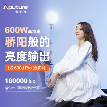 爱图仕/Aputure  LS 600d Pro 补光灯 影视灯直播视频拍摄外拍人像600W美颜常亮灯（含Lantern柔光球）